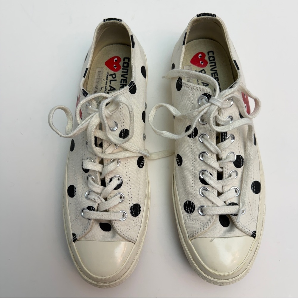 Comme des Garçons PLAY x Converse Chuck Taylor Low-Top Sneakers, Women Size 10 - Picture 3 of 8